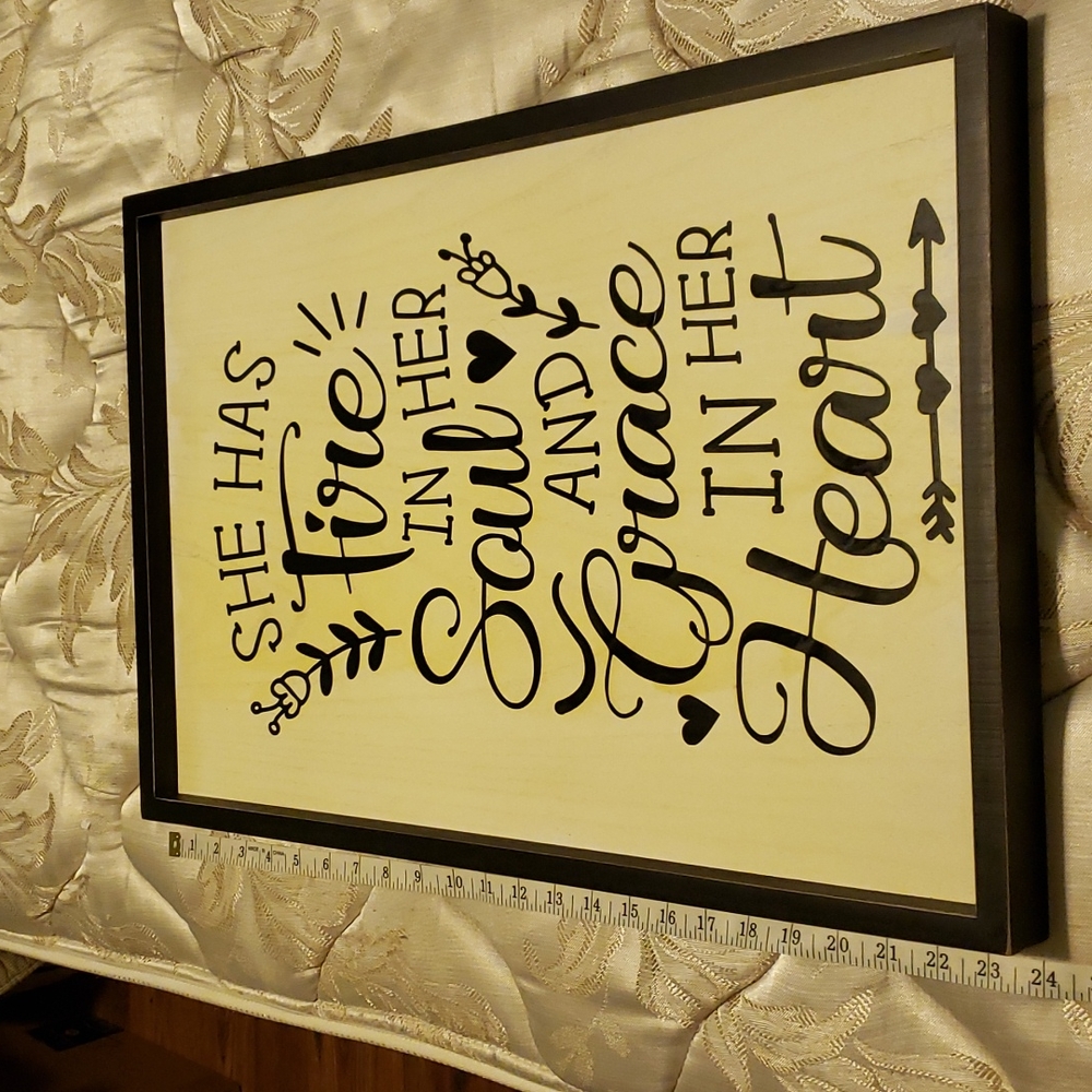 New. Vintage look Hand made saying.